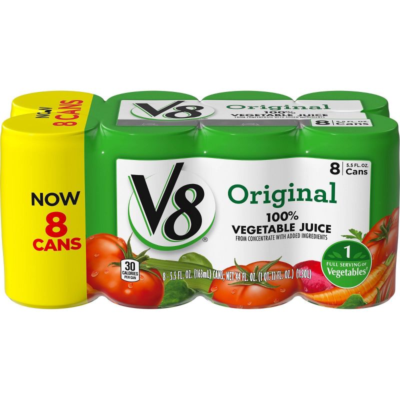 V8 Original 100% Vegetable Juice - 8pk/5.5 fl oz Cans