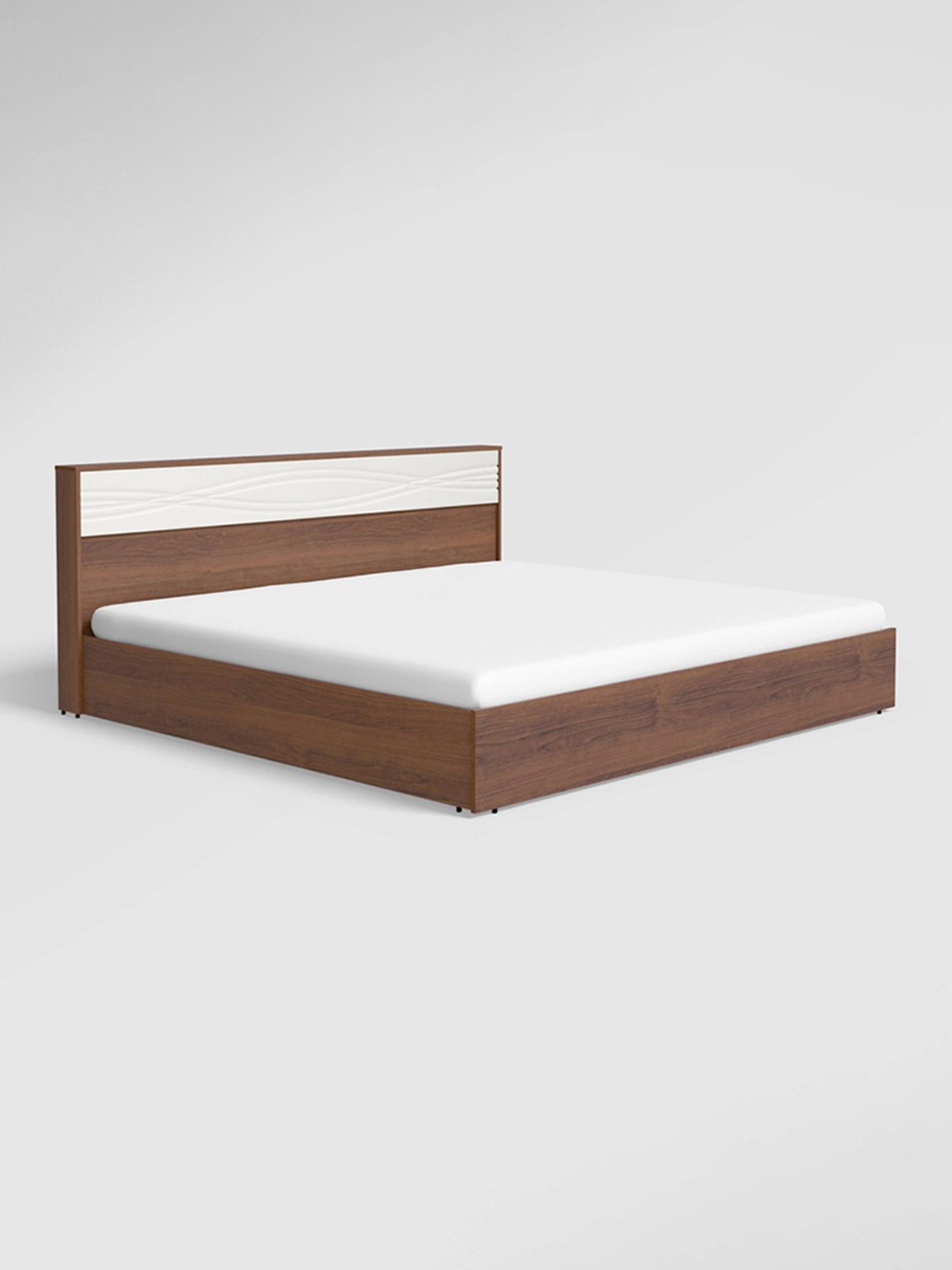 Godrej Interio Casablanca V2 Walnut Engineered Wood King Bed