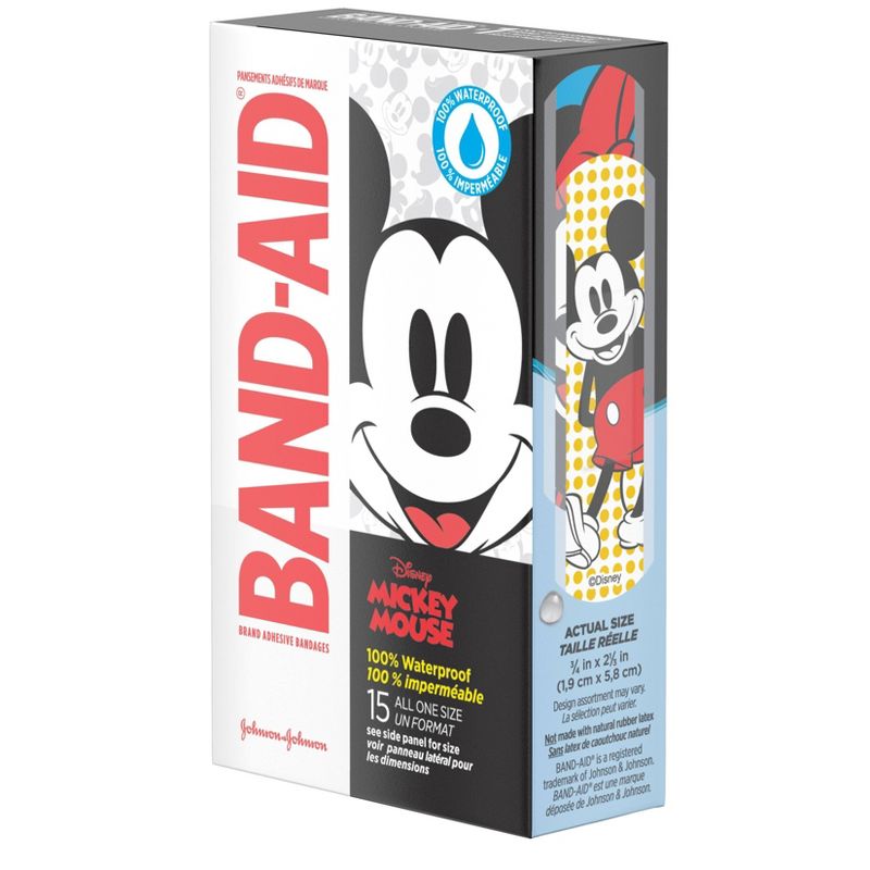Band-Aid Disney Mickey Mouse Waterproof Bandages - 15ct