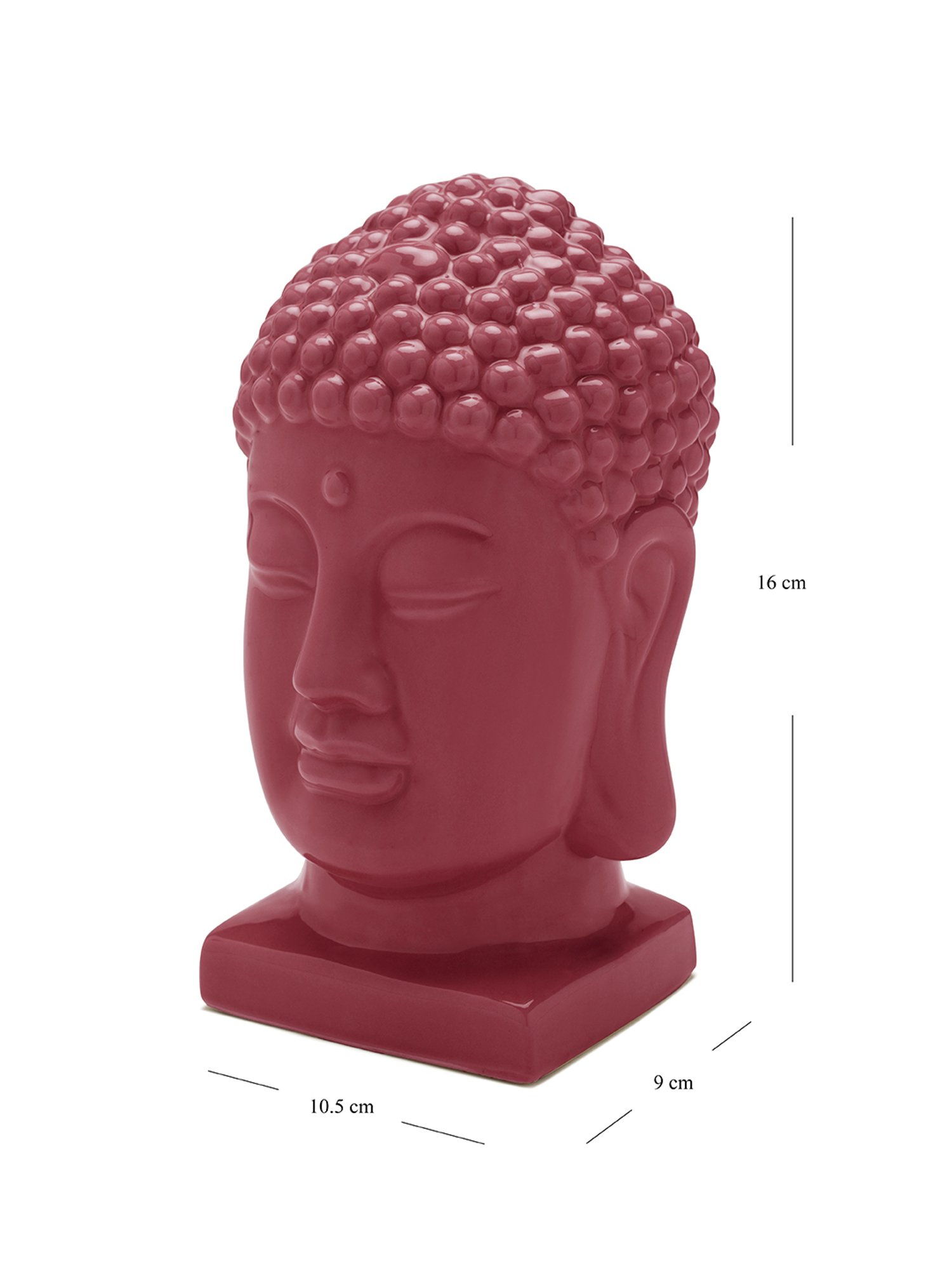 Pure Home and Living Red Ceramic Textured Sculptures and Figurines