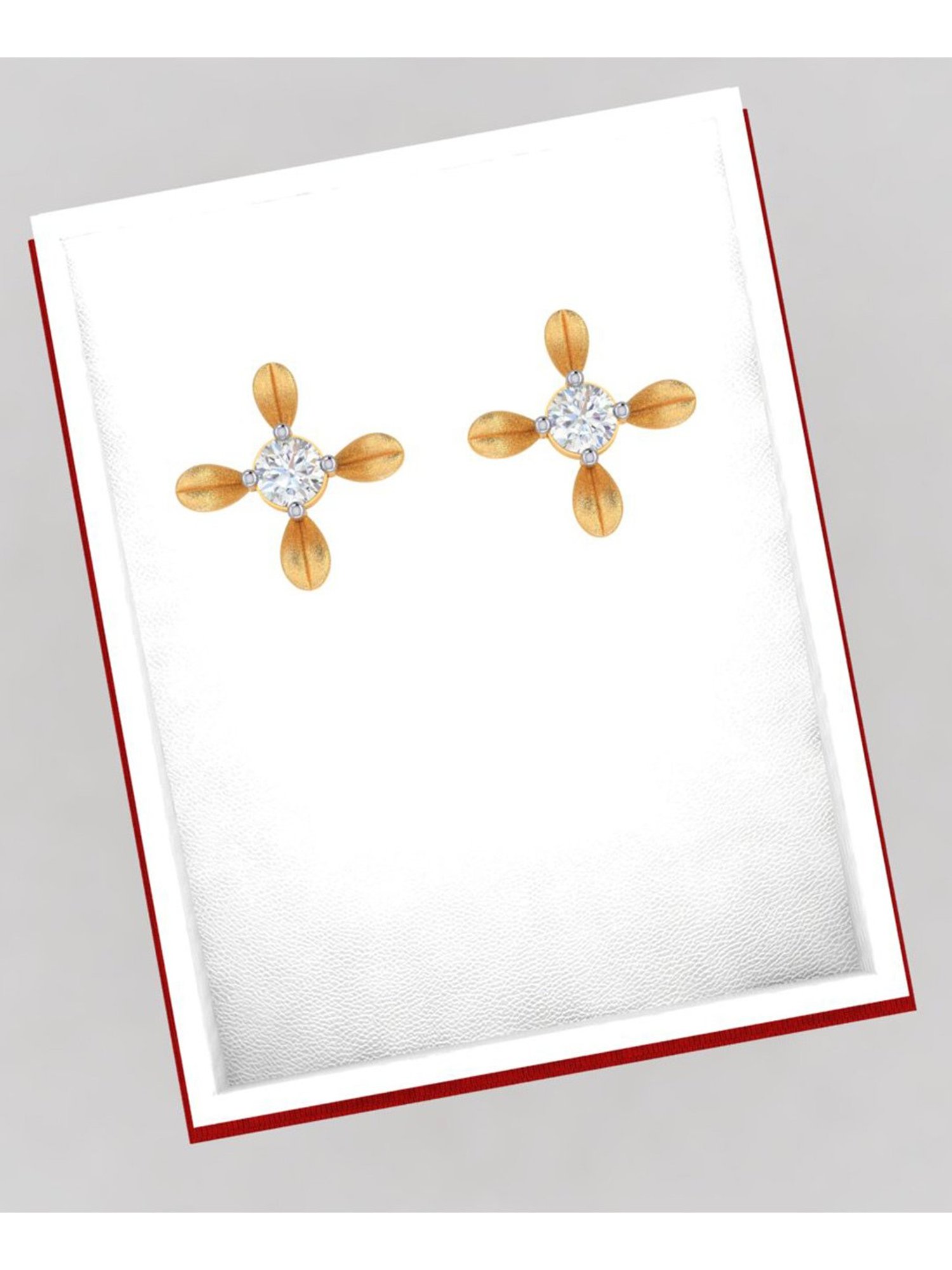 P.C. Chandra Jewellers 18 kt Gold & Diamond Earrings