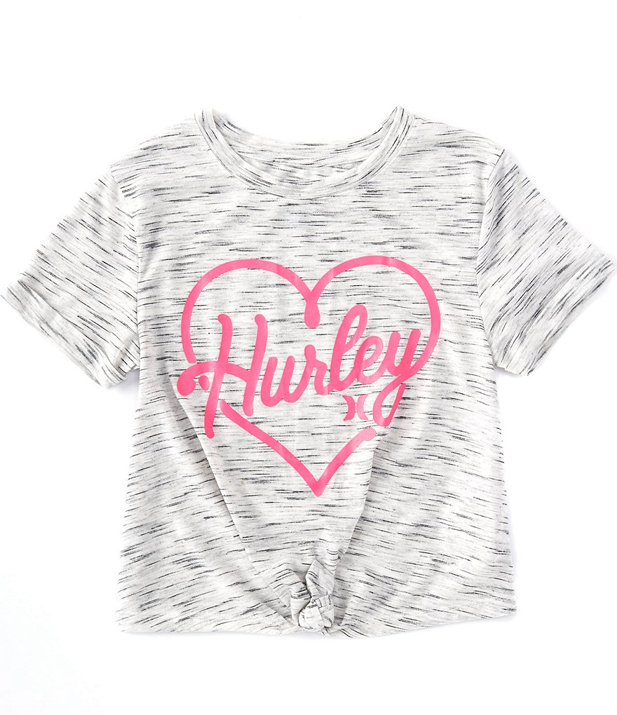 Hurley Big Girls 7-16 Short-Sleeve Heartbreaker Knotted Boxy Tee