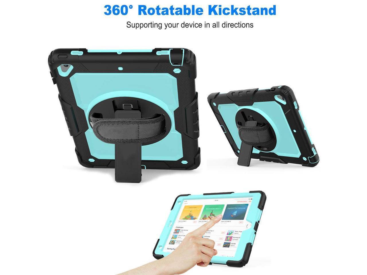 iPad 9.7 2018 2017 Case iPad Air 2 Case iPad Pro 9.7 Case Heavy Duty Rugged Shockproof Protective Hard Case Cover For for Apple iPad 6th / 5th Generation / iPad Air 2 / iPad Pro 9.7 inch