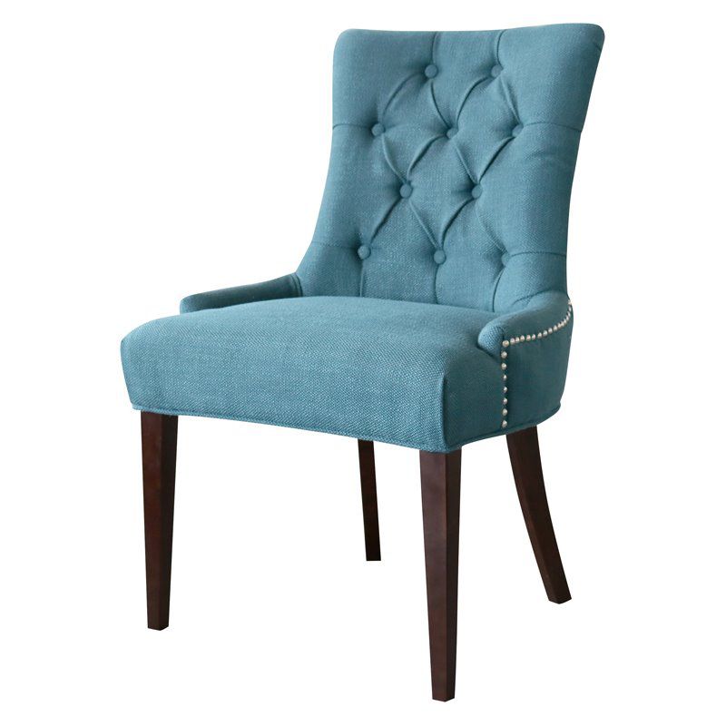 Madelyn Caribbean Tufted Chair in Blue - Comfort Pointe