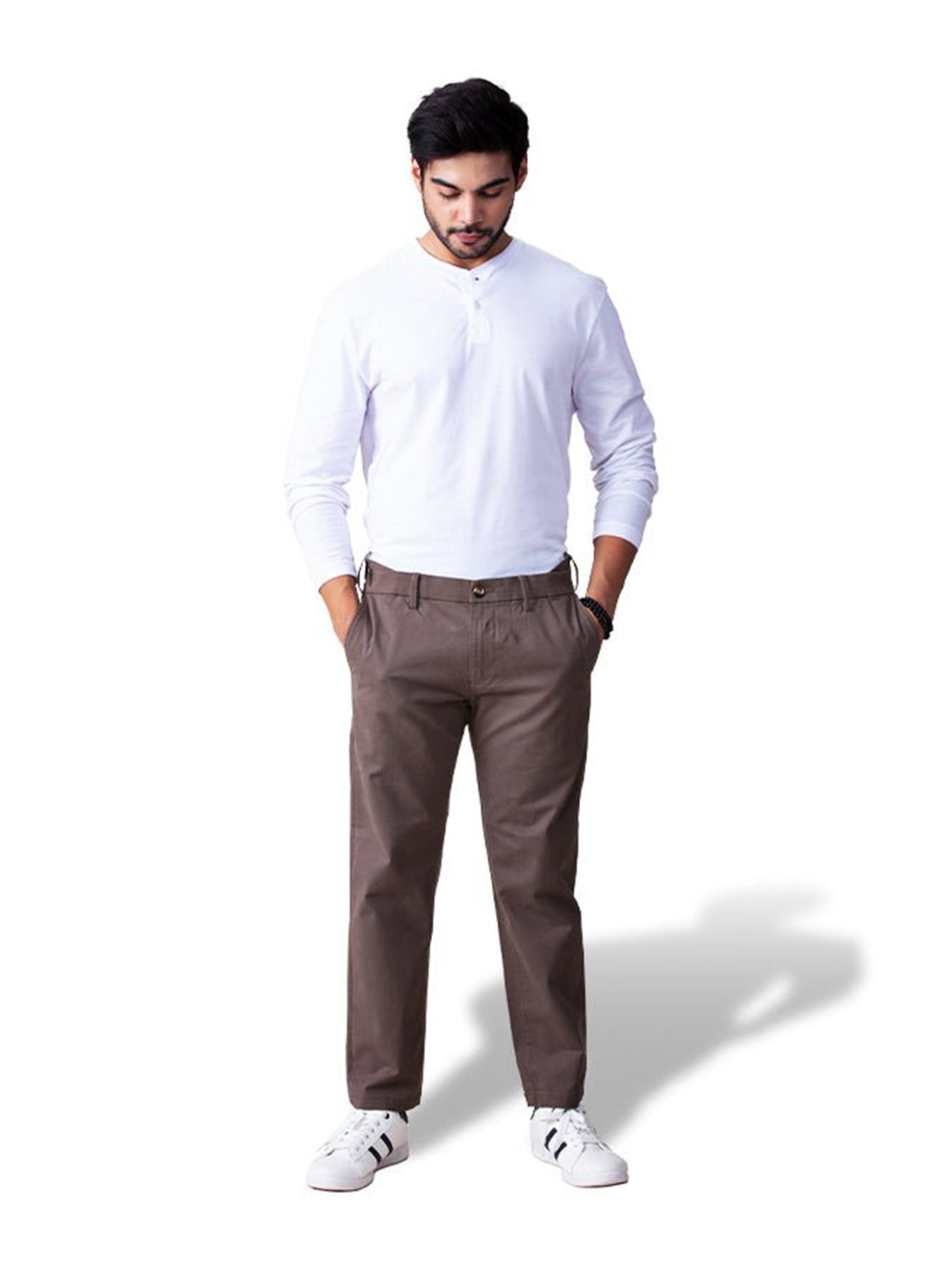 MinusOne Brown Regular Fit Chinos
