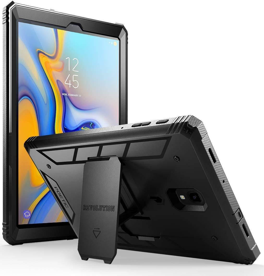 For Galaxy Tab A 10.5 2018 Tablet Case Full-Body Cover w/Screen Protector Black