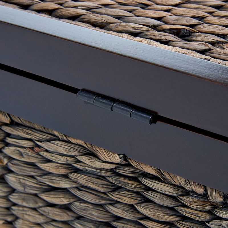 Wilson Storage Trunk Rustic Wicker Black - ClickDecor