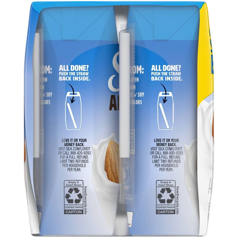 Silk Vanilla Almond Milk 8oz, 6 pk