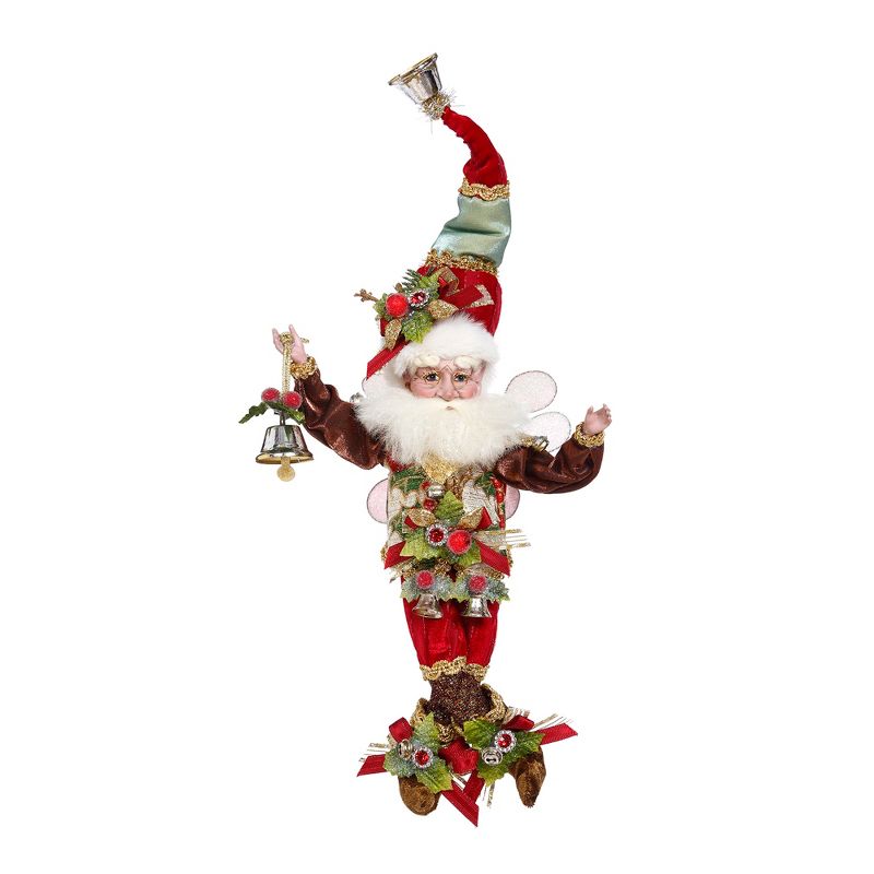 Mark Roberts Products Mark Roberts Red and Brown Jingle Bells Christmas Fairy, Small 10-Inches