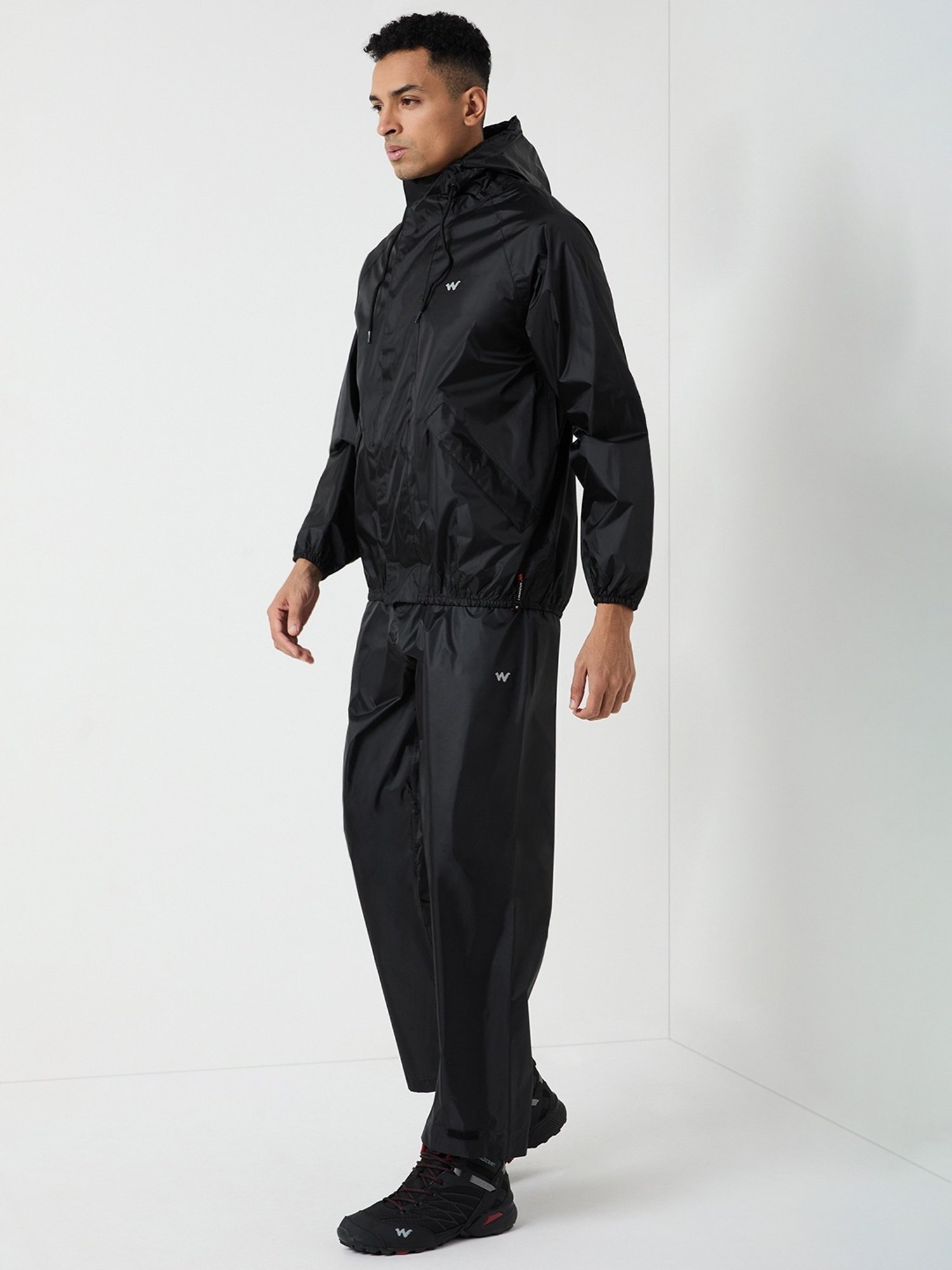 Wildcraft Black Regular Fit Raincoat Set