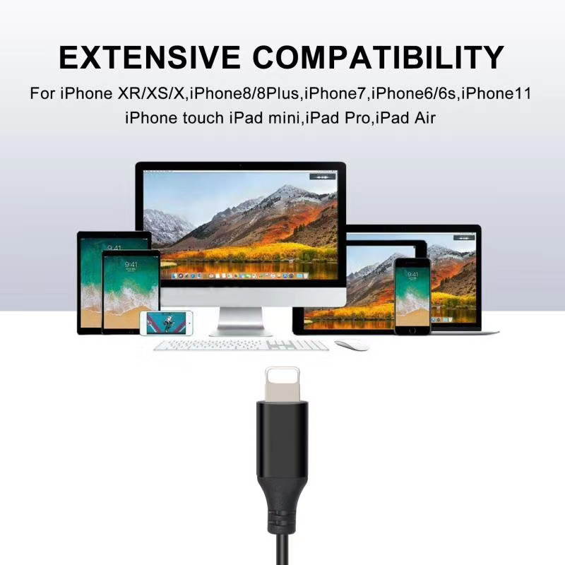 Lapel Microphone with 3.5mm Audio Jack and Lightning Port  For iPhone 7/8 Plus X XR 11Pro Max iPad