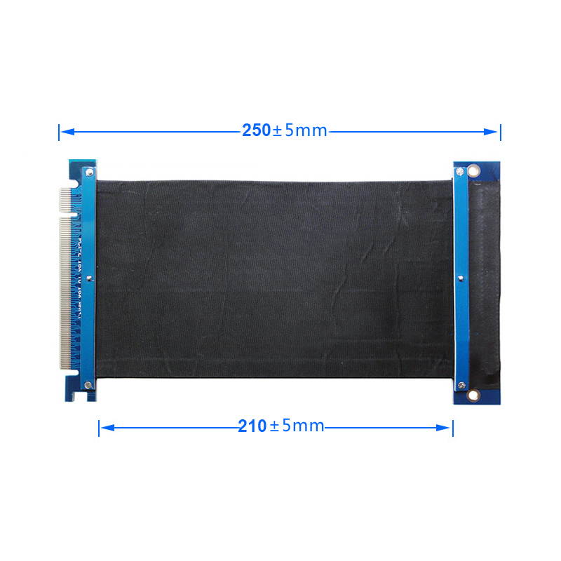 Enlabs PCIE3RISER25CM PCIE 3.0 x16 Shielded PCI Express Extender Riser Cable - GPU PCIe 16X Horizontal 180 Degree Socket Extension Card - 9.84&ldquo;