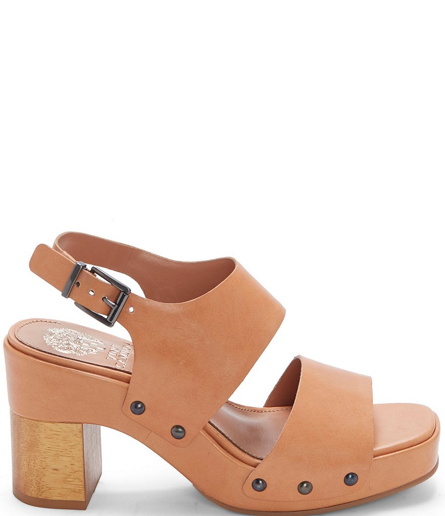 Vince Camuto Mareza 2 Studded Leather Platform Block Heel Sandals