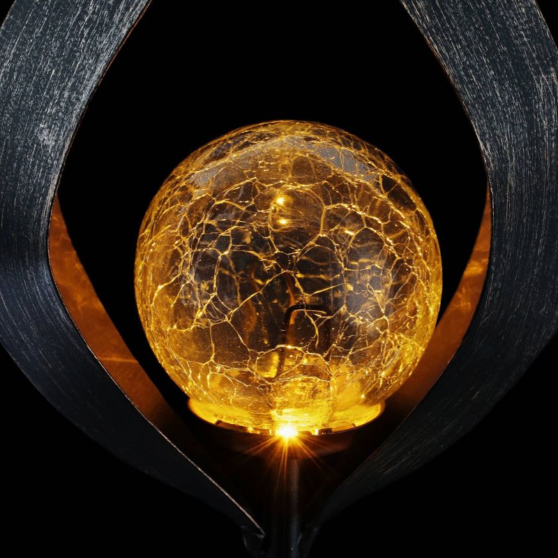 37.2" Solar Flame Torch Stake Black - Exhart