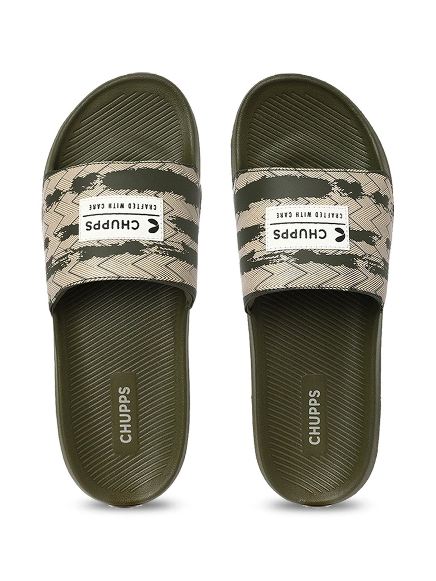 Chupps Men's Traction AirSoft Olive Slides