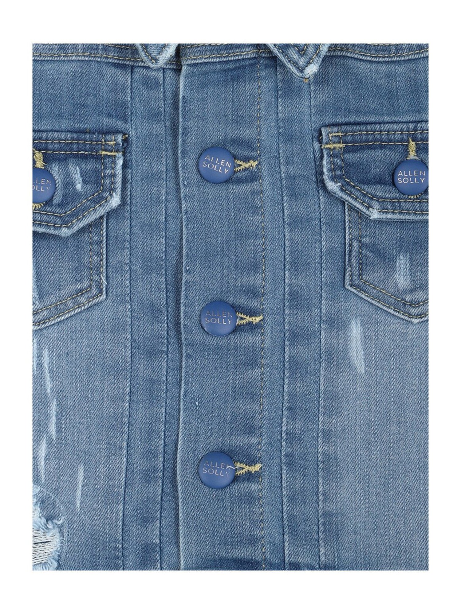 Allen Solly Junior Blue Distressed Jacket