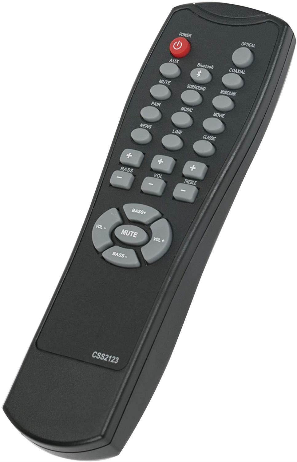 CSS2123 Replaced Remote fit for Philips Sound Bar Speaker Subwoofer CSS2123 CSS2133 CSS2123B CSS2123/F7 CSS2123B/F7 CSS2123F7 CSS2133B98 CSS2133B/F7 996510050576 996510054954 996510063326