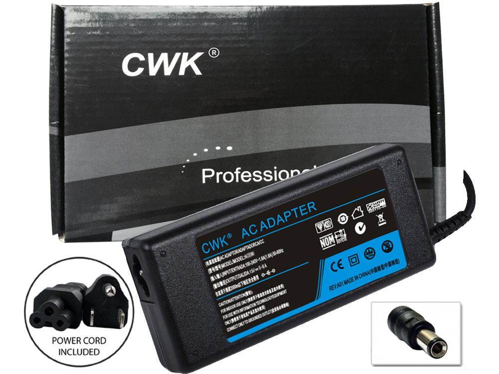 CWK&reg; Laptop Charger AC Adpater Power Supply Cord Plug for Toshiba Satellite R10-S613 R10-S820 R10-S802TD Toshiba Satellite R15-S822 R15-S8222 R15-S829 Toshiba Satellite U200 U205-S5002 U305 R20 R2