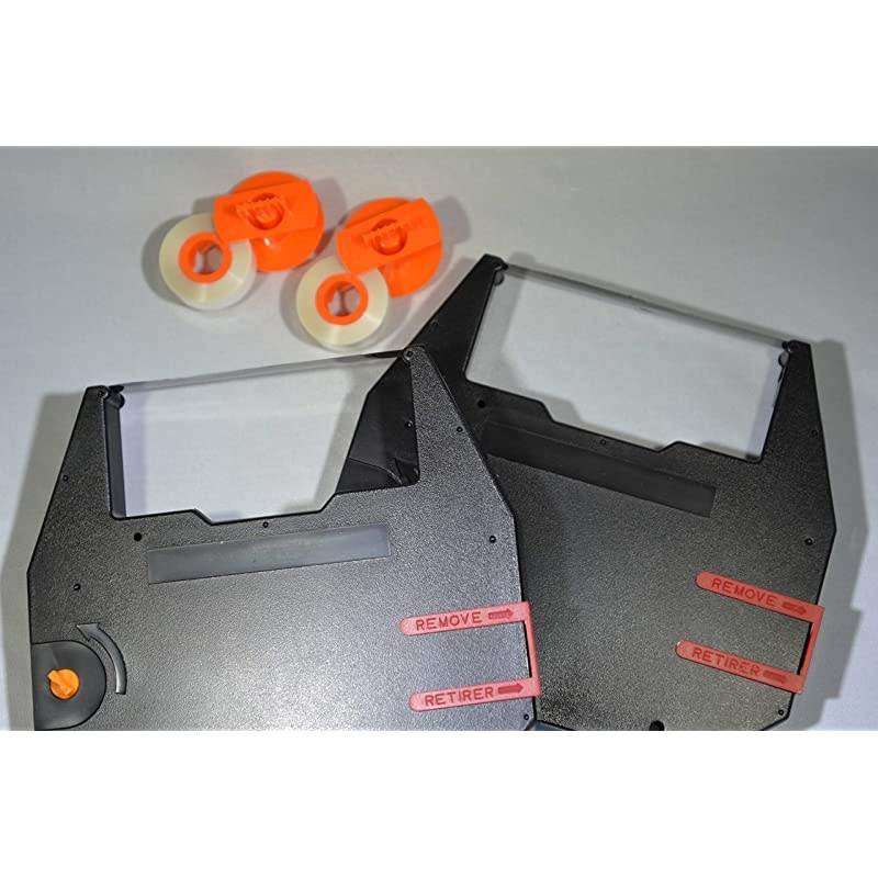 Replacement Typewriter Ribbons Lift Off Correction Tape Spools for Brother GX6750 GX6750 GX 6750 Typewriter Includes 2 Black Typewriter Cartridges and 2 Correction Spools