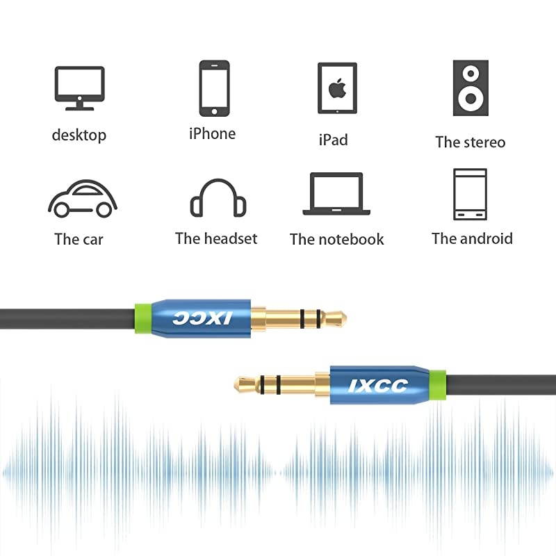 10Ft Extra Long Male to Male 35mm Universal Aux Audio Stereo Cable for All 35mmEnabled Devices