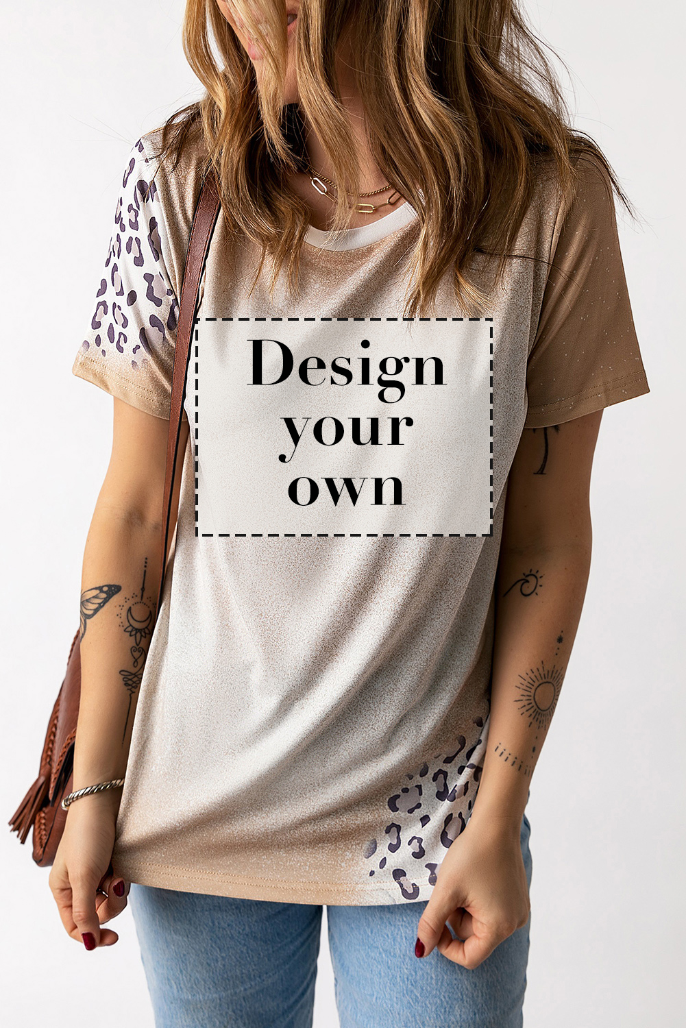 Pink Tie Dye Short Sleeve Crew Neck T Shirt Customized