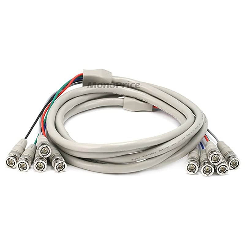 5X BNC Male to 5X BNC Male RGB Video Cable White