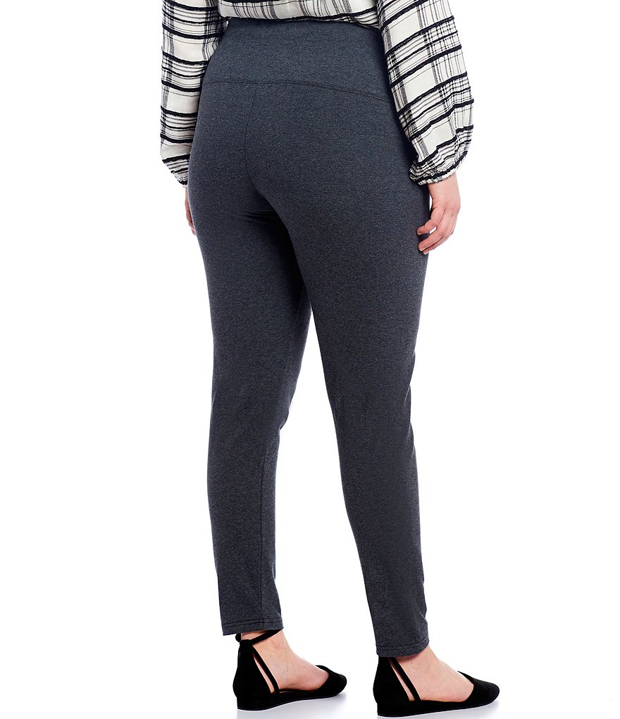 Intro Plus Size Bella Solid Double Knit Slim Her Leggings