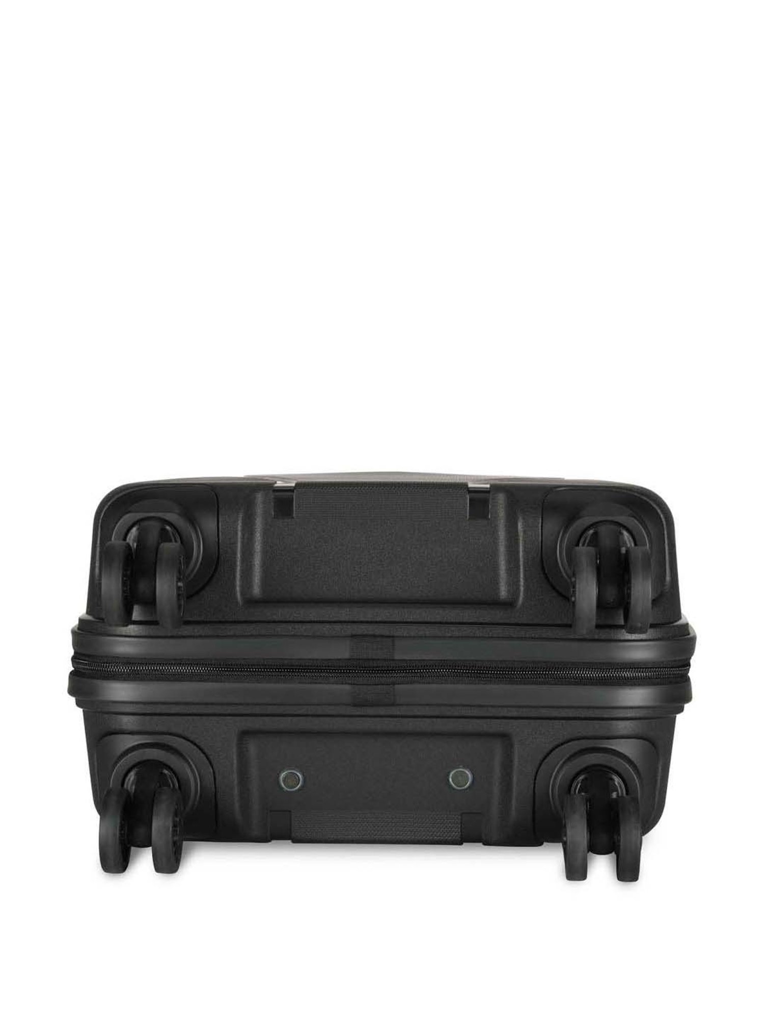 Aristocrat Quest Jet Black Textured Hard Medium Trolley Bag - 47 cm