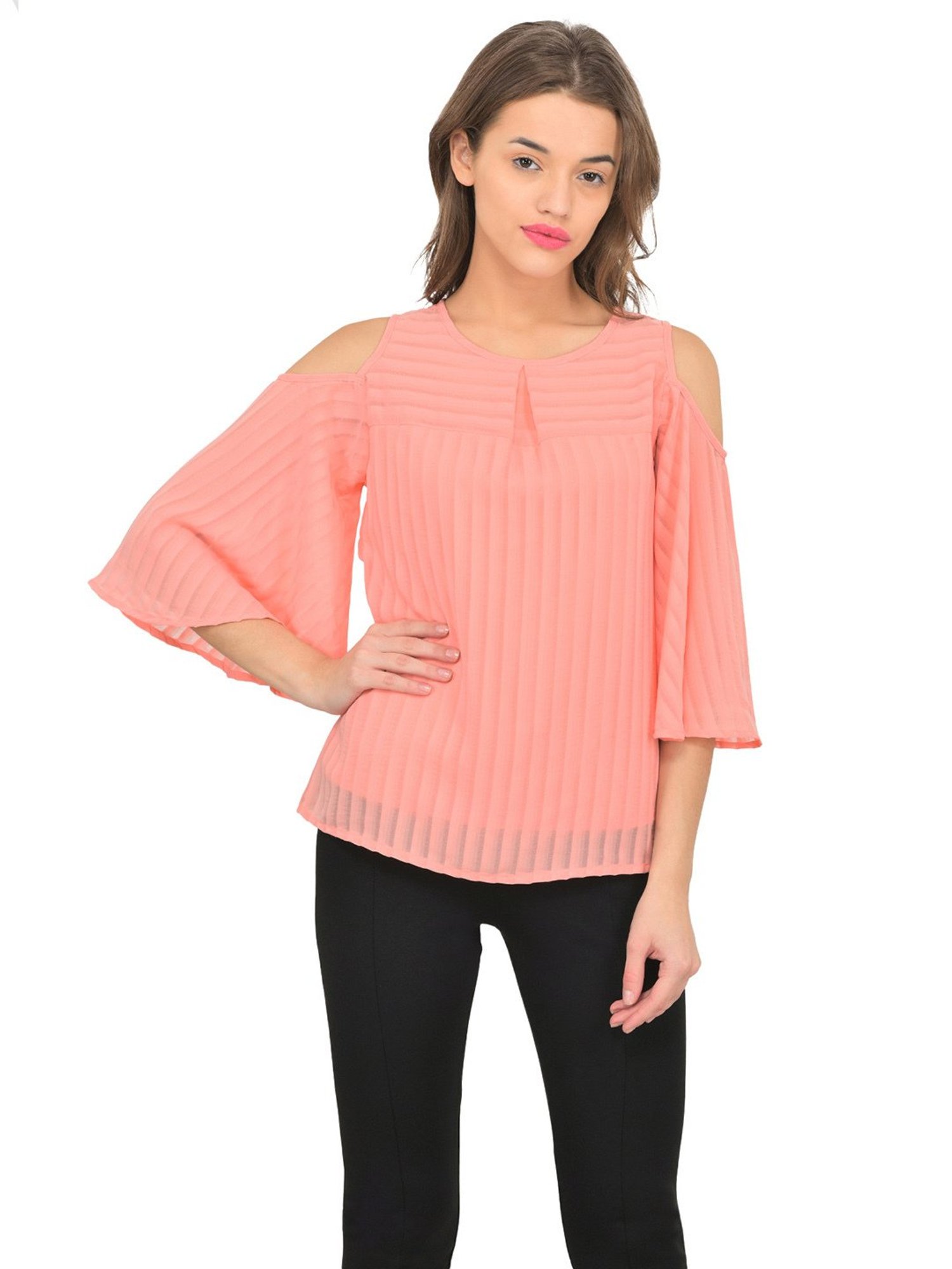 Marie Claire Pink Striped Top