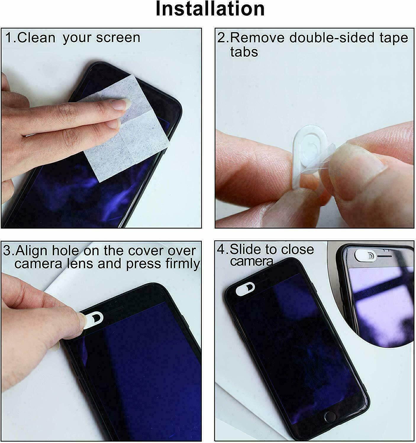 3/6 PCS WebCam Cover Slide Camera Privacy Security Protect Sticker Phone Laptop