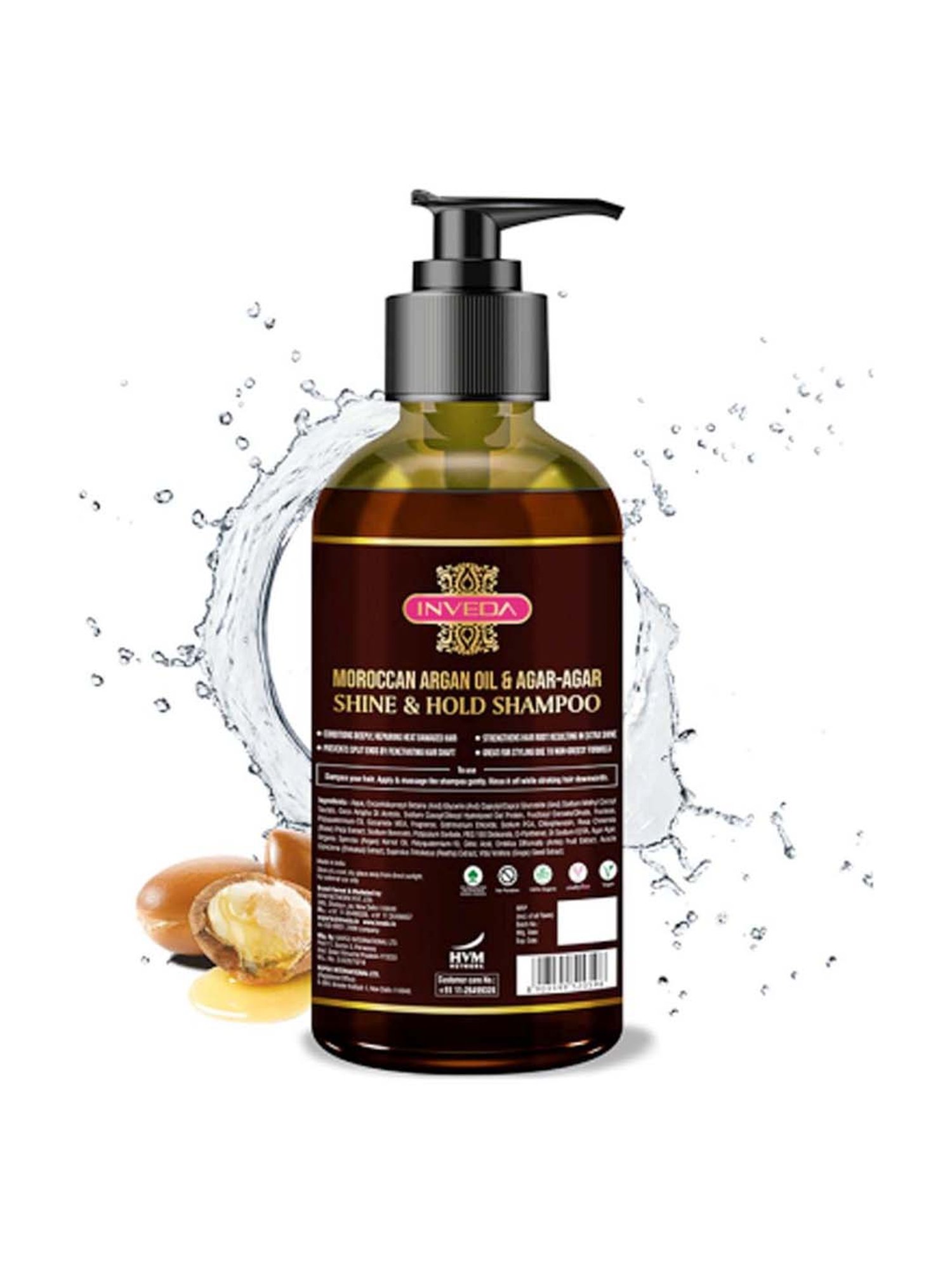 INVEDA Moroccan Argan Oil Shine and Hold Shampoo - 300 ml