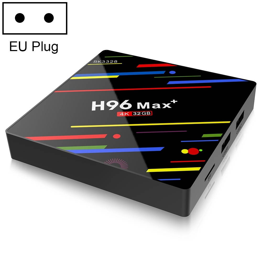 H96 Max+ 4K Ultra HD LED Display Media Player Smart TV Box with Remote Controller, Android 9.0, TF