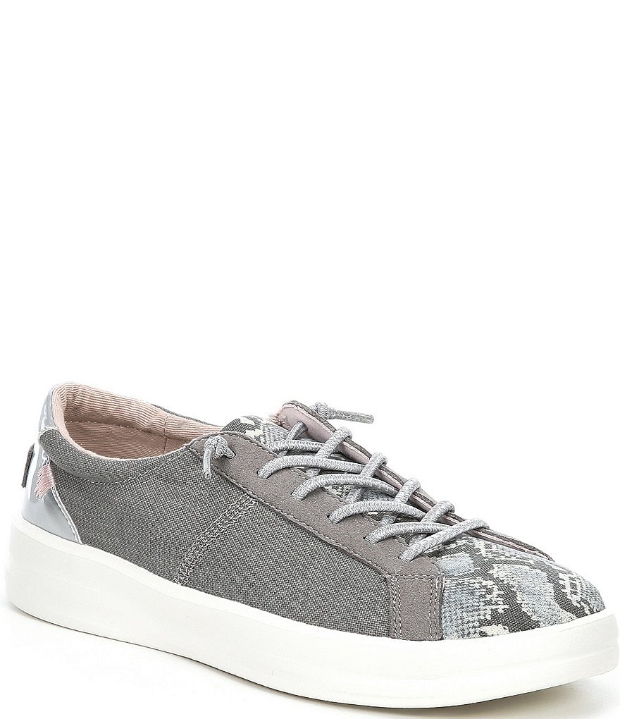 Hey Dude Women's Karina Snake Print Washable Lace-Up Sneakers