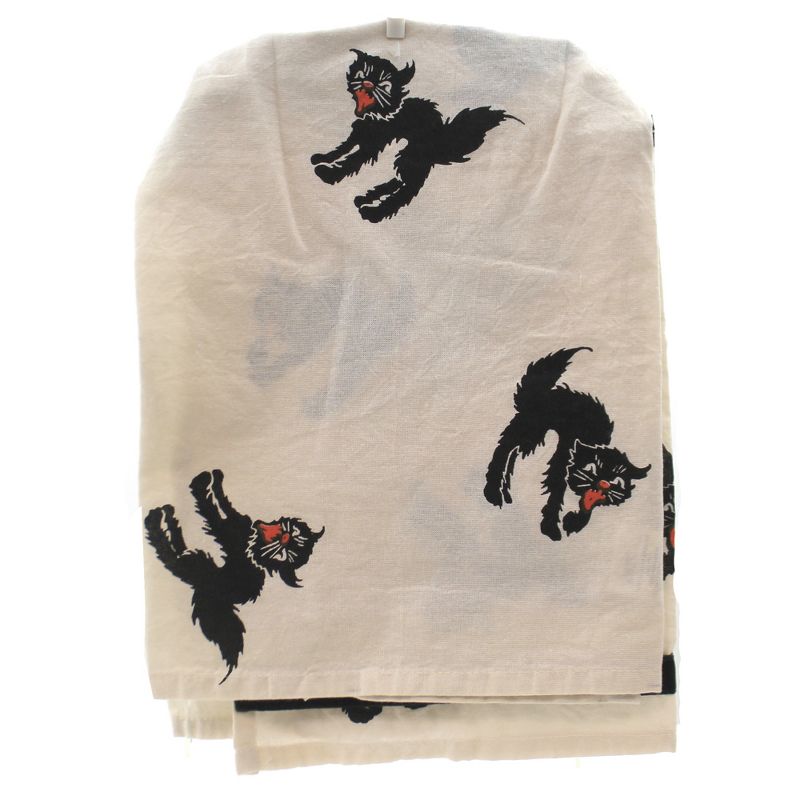 Tabletop 28.0" Happy Halloween Dish Towel Kitchen 100% Cotton Clean Up Primitives By Kathy  -  Kitchen Towel