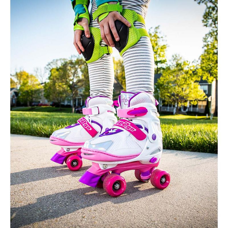 HearthSong One2Go Adjustable Roller Skates for Kids