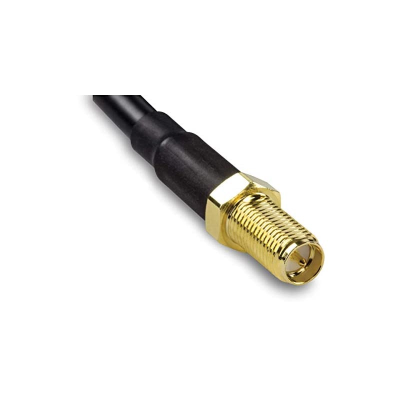 Low Loss RPSMA Male to RPSMA Female Antenna Cable 2 m 65 ft 145 dB Max Signal Loss TEWL102black