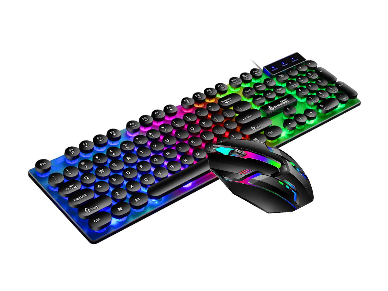 Glorious Modular Mechanical Gaming Keyboard (GMMK)- Barebone Edition (DIY Assembly Required) (Full Size, Black) + Glorious Black Aura Keycaps (Bundle)