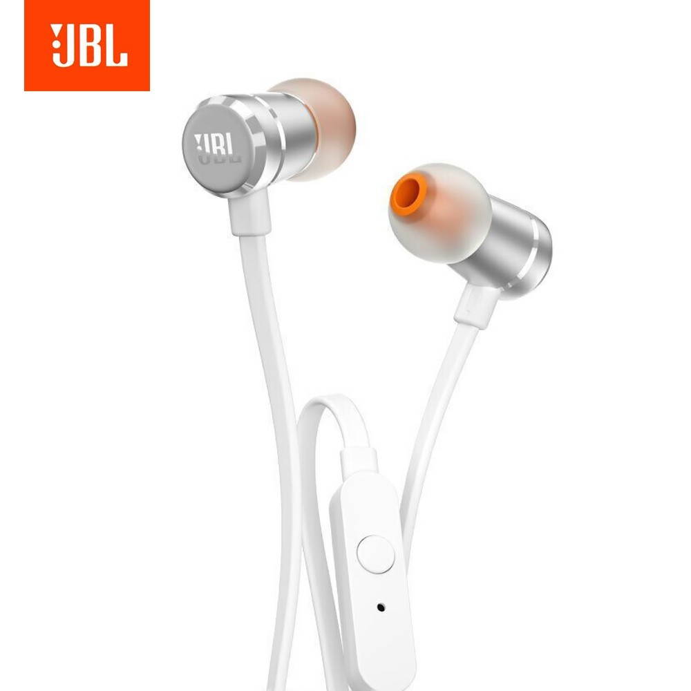 JBL T290 In-ear Headphones JBL Pure Bass Sound Earphones One Button Control 3.5mm Jack Wired Earpieces Portable Headset with Microphone For Mobile Phone Tablet