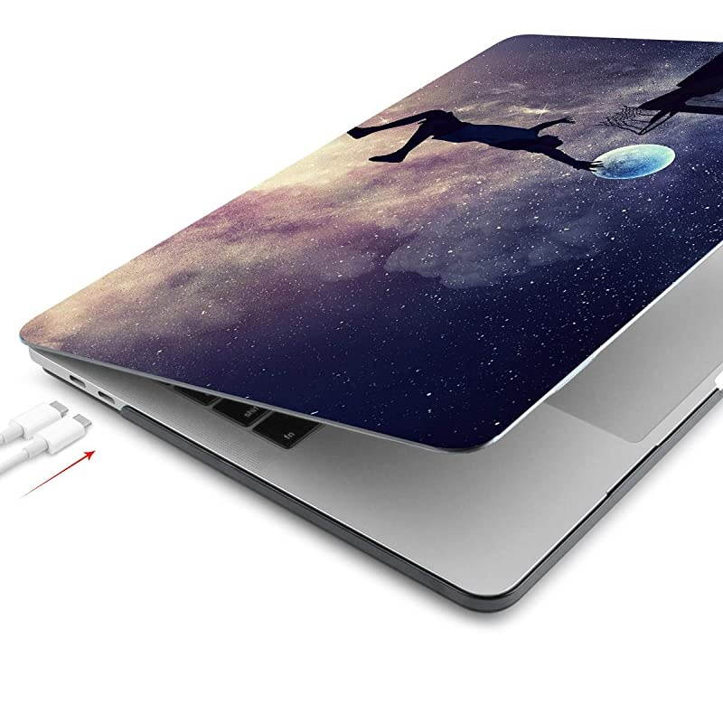 for New MacBook Pro 13 inch Model A2159 A1989 A1706 A1708 2019 2018 2017 2016 Release Aesthetic Star Creative Dunking Pattern Design Hard Laptop Cover with Keyboard Brush Skin Screen Protector