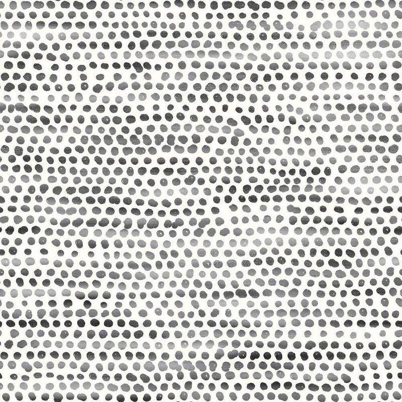 Tempaper Moire Dots Self-Adhesive Removable Wallpaper Black/White