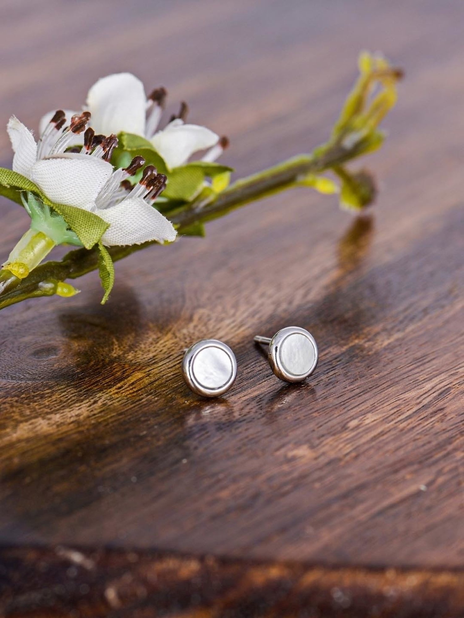 GIVA 92.5 Sterling Silver Full Moon Earrings for Women