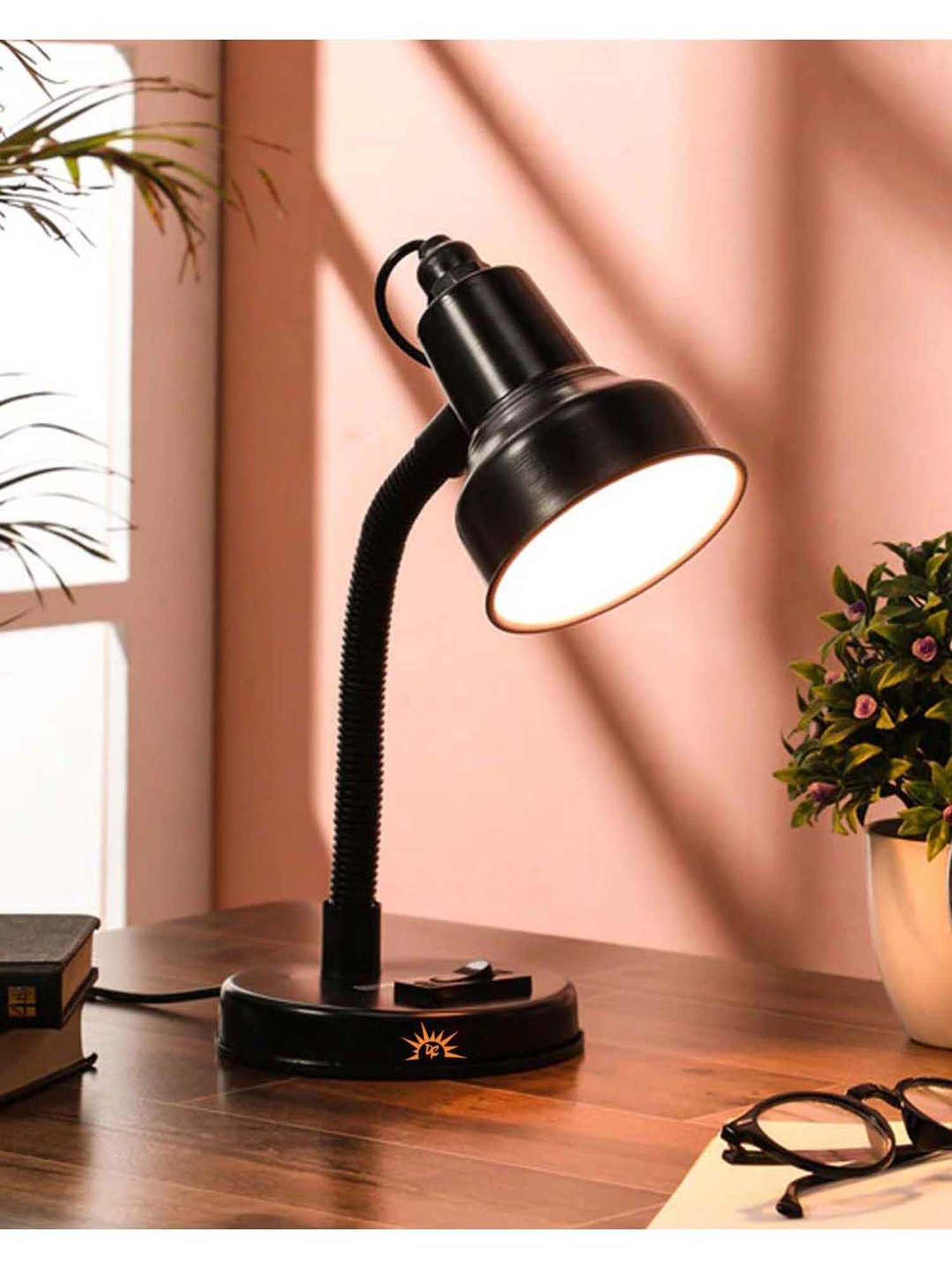 Kapoor E Illuminations Green Study Table Lamp - Set of 1