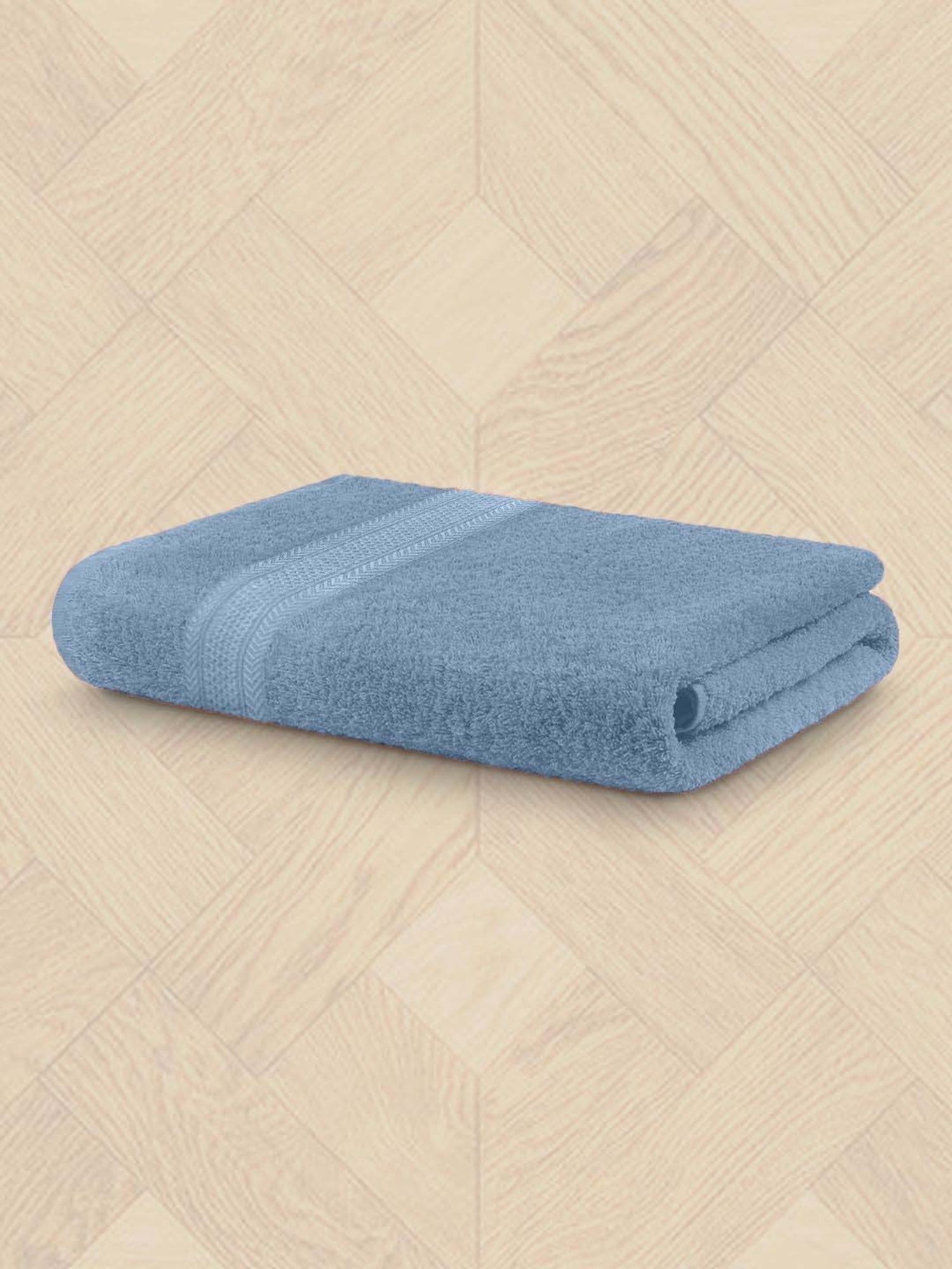 Raymond Home Fresh Light Blue 340 GSM Cotton Bath Towel