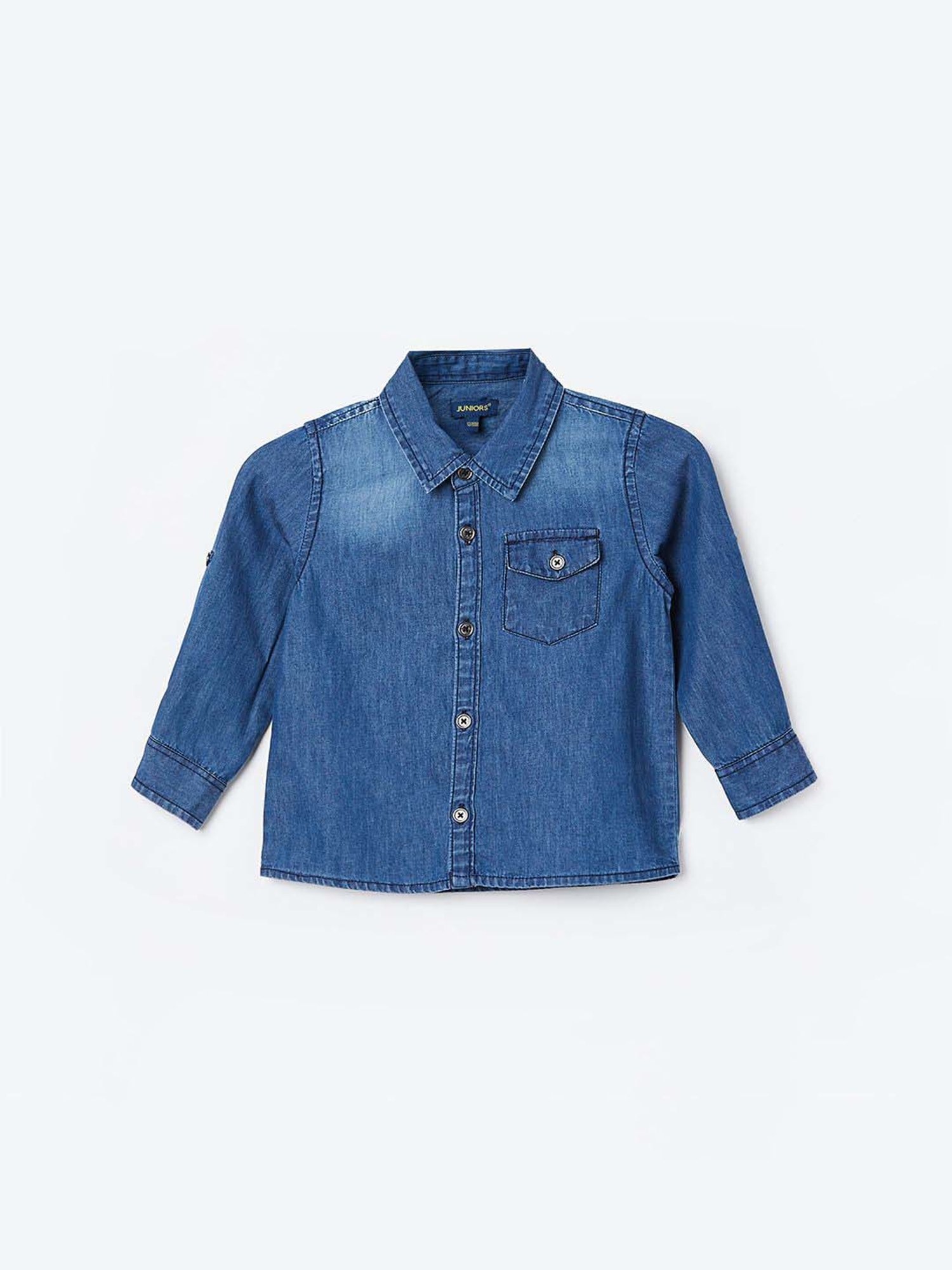 Juniors by Lifestyle Kids Dark Blue Cotton Printed Shirt