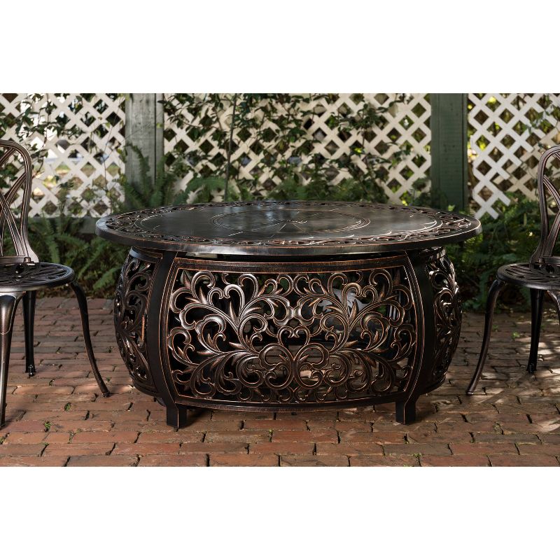 Toulon Oval Aluminum LPG Fire Pit - Fire Sense