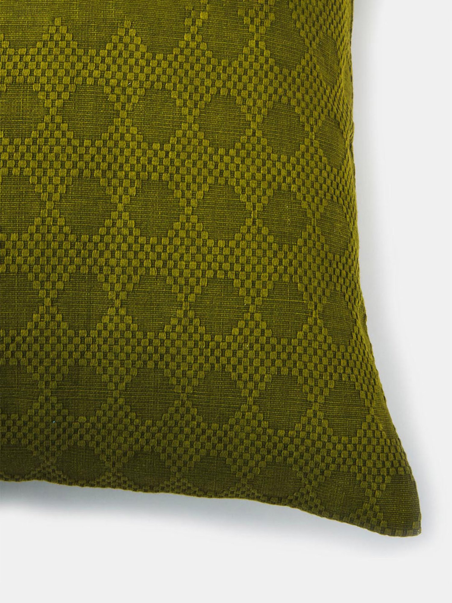 Fabindia Green Cotton 96 TC 270 GSM Cushion Cover