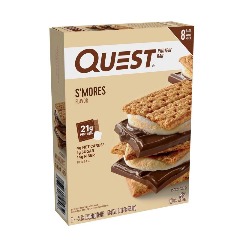 Quest S'Mores Protein Bar - 8ct/16.96oz Total