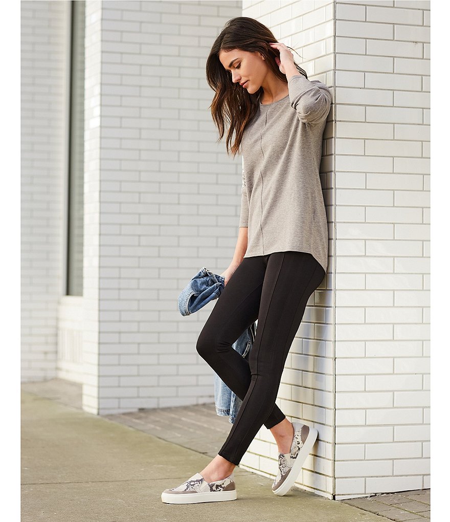 Gibson & Latimer High Rise Seamed Front Pull-On Ponte Leggings