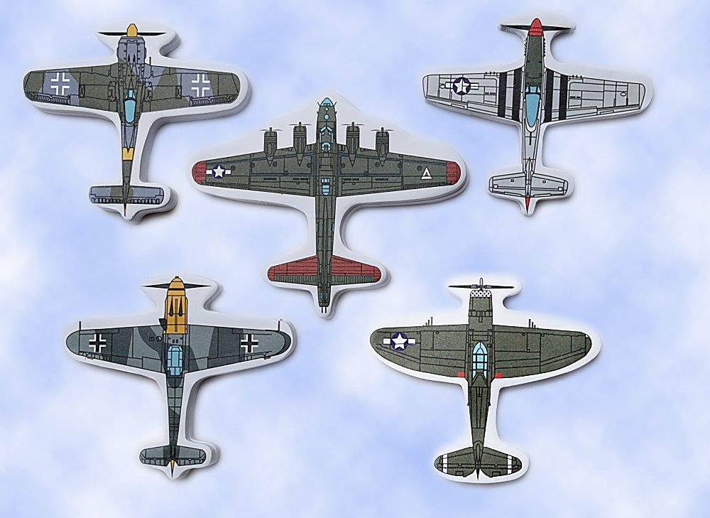 Wings Over Europe B-17 P-51 P-47 Bf-109 Fw-190 Plane Page Flags Sticky Note 5 Pack Airplane World War 2 100 Sheets