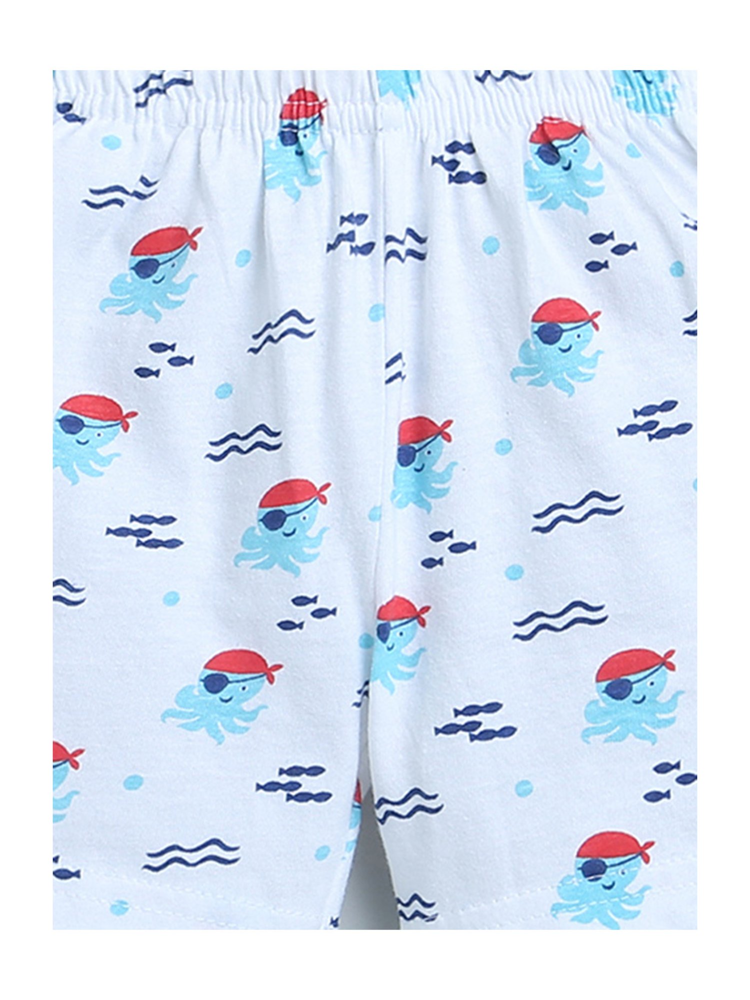 Bumzee Kids Red & White Printed Shorts (Pack Of 2)